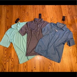 NWT 3 Walter Hagen Men's Stripe Golf Polos Sz S